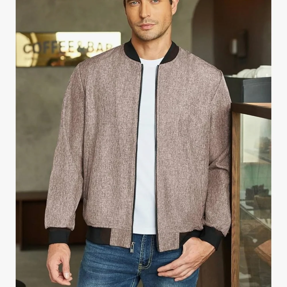 Men's Bomber Jacket NEW Khaki Color